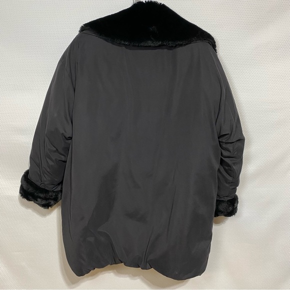 J. Percy For Marvin Richards Vintage  Women’s DOWN coat Fur trim Size L - Picture 3 of 14